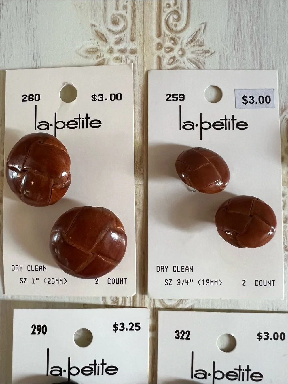 Button Lot — Coats & Upholstery Shank Type —Browns and Blacks, New and Rescued